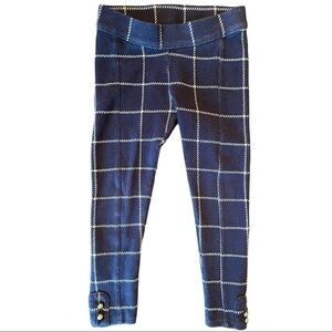 Janie and Jack Windowpane Navy Leggings